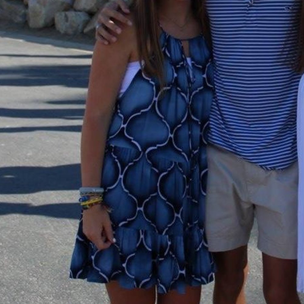 Indah Blue Patterned Dress